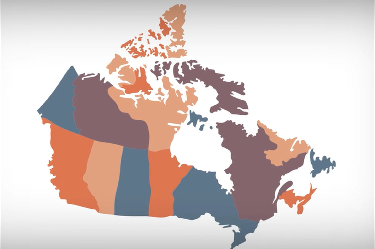 Canada Map Colorized