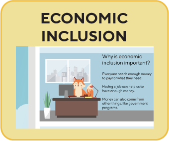 Economic inclusion button