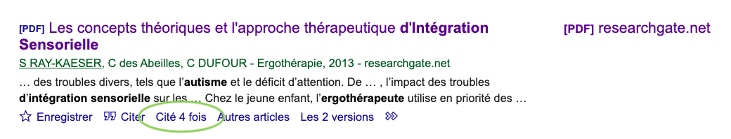 Google Scholar: Citations